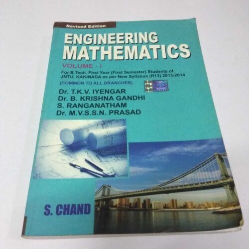 Engineering Mathematics Volume-1 by B-Tech 1st year JNTUK R-13 by S. Chand, Used Book, Old Book