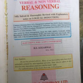 Verbal and Nonverbal Reasoning Competitive Book for Group 2 and Other Jobs