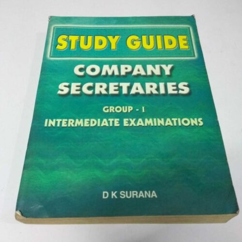 Study Guide-Company Secretaries Group-1 Intermediate Examinations by D K Surana, Old Books, Used Books, Secondhand Books